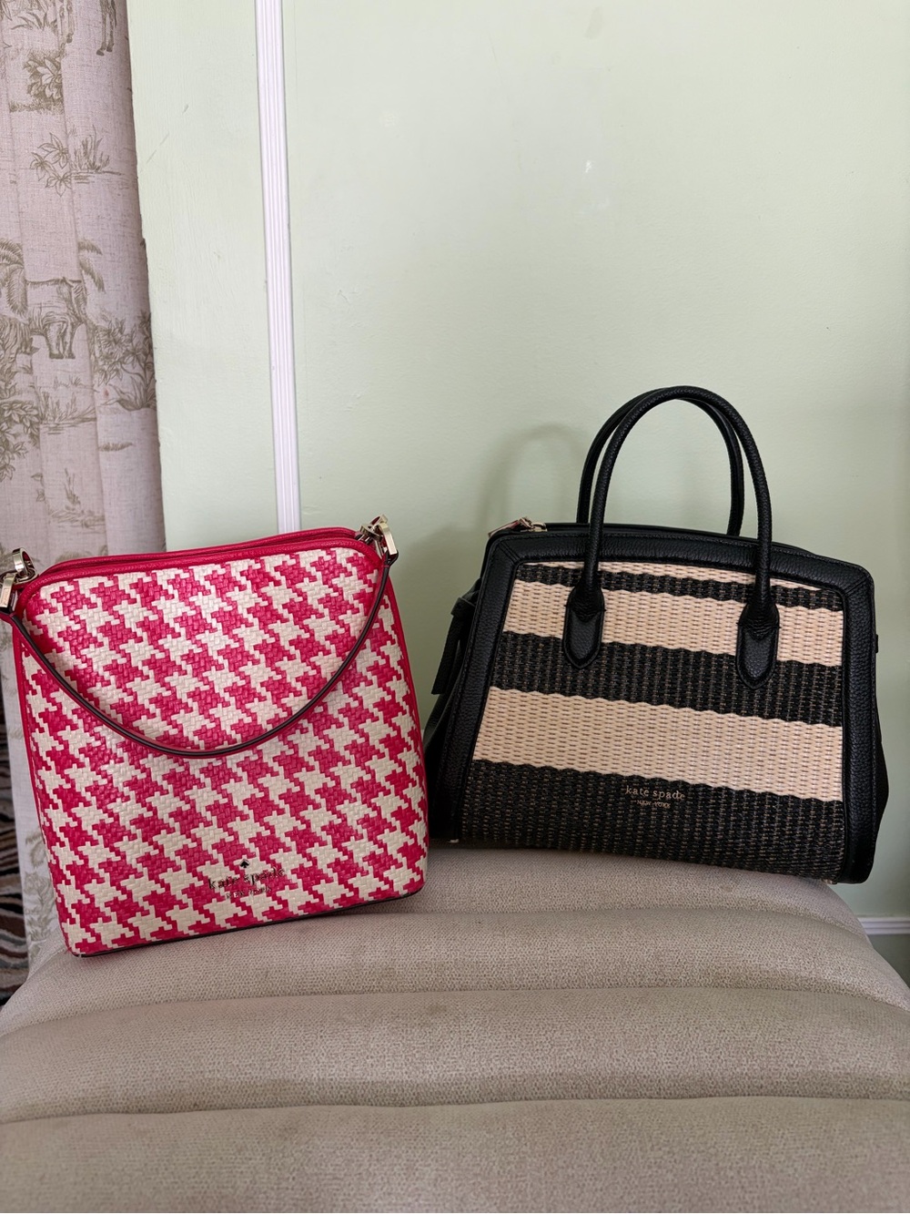 Kate Spade Bag Lot Purse Knott Handbag Crossbody Printed Darcy Woven Pink Black